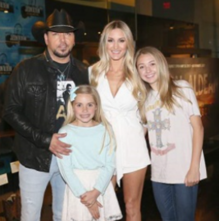 Jason Aldean is married to Brittany Kerr.